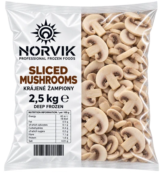 Sliced mushrooms 2.5 kg