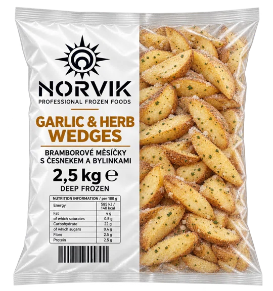 Garlic & herb wedges 2.5 kg